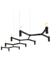 Lampa wisząca CANDLES-10 czarna 165 cm