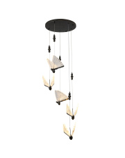 Lampa wisząca BEE LAMP 5 LED czarna 45 cm