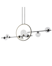 Lampa wisząca ORION DOUBLE czarna 145 cm