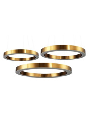 Lampa wisząca CIRCLE 40+60+60 LED mosiądz na 1 podsufitce