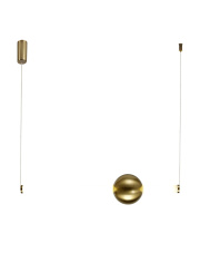 Lampa wisząca O-LINE LED 63 cm mosiądz