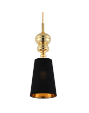 Lampa wisząca QUEEN-1 złoto czarna 18 cm