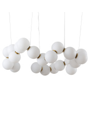 Lampa wisząca CORALLI-80 biało-mosiężna 80 cm