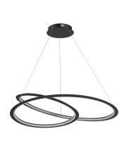 Lampa wisząca SPIRELLO ledowa czarna 80 cm