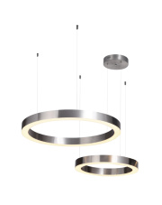Lampa wisząca CIRCLE 40+60 LED nikiel na 1 podsufitce