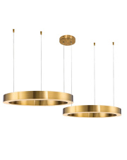 Lampa wisząca CIRCLE 100+120 LED mosiądz na 1 podsufitce