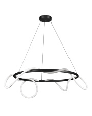 Lampa wisząca FANTASIA ROUND LED czarna 60 cm