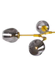 Lampa wisząca MODERN ORCHID-9 złoto szara 150 cm