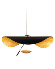 Lampa wisząca ENIGMA LED czarno złota 60 cm