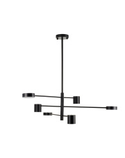 Lampa wisząca CLEX - 6P LED czarna 100 cm