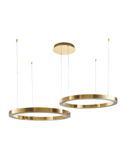 Lampa wisząca CIRCLE 80+80 LED złoty połysk na 1 podsufitce