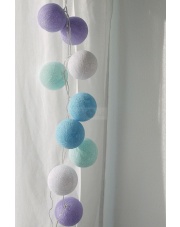 Kompozycja kolorowych kul LED Baby lavender Cotton Ball Lights