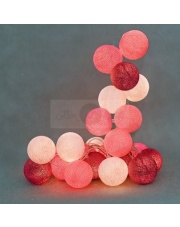 Kompozycja kolorowych kul LED Sweet Pink Cotton Ball Lights