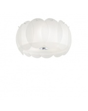 Plafon Ovalino 093963 Ideal Lux biała szklana oprawa sufitowa