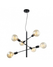 Lampa wisząca Madalyn MDM3582/6 BK Italux nowoczesna czarna oprawa wisząca