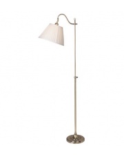 Lampa podłogowa CHARLESTON 105921 Markslojd klasyczna patynowa lampa stojąca z beżowym plisowanym abażurem