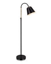 Lampa podłogowa KOLDING 105337 Markslojd nowoczesna regulowana lampa czarna z mosiężnym wykończeniem