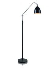 Lampa podłogowa FREDRIKSHAMN 105023 Markslojd nowoczesna czarna metalowa lampa stojąca z chromowym wykończeniem