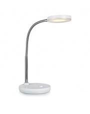 Lampa stołowa FLEX 106466 Markslojd biała ledowa lampka elastyczna z chromowym wykończeniem