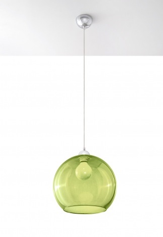 Kulista zielona lampa wisząca Ball marki Sollux Lighting