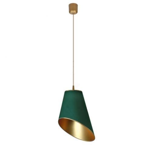 Elegancka zielono-złota lampa wisząca Foglie Di Sole marki Spotlight