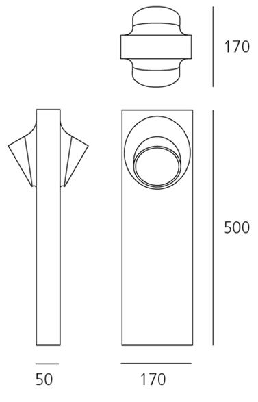 Lampa stojąca zewnętrzna Ciclope 50 LED dwustronna Artemide