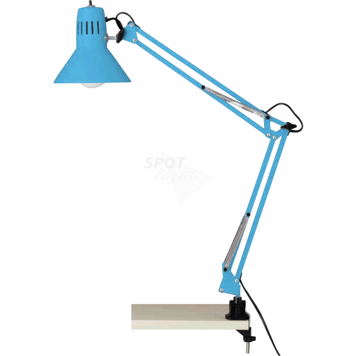 Niebieska nowoczesna lampa biurkowa Felix marki Spotlight